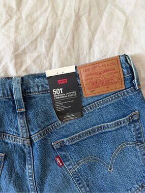 Levi's 501 Original Cropped Jeans - Blue Denim